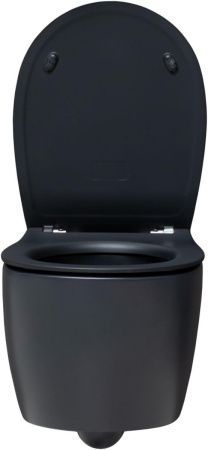Чаша унитаза подвесная Allen Brau Fantasy 4.11004.31 цвет черный без сиденья безободковая каскадный смыв