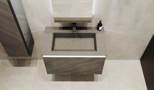 Раковина Jorno INCLINE Inc.08.80/P/Bet/JR полувстраиваемая цвет серый - фото 2