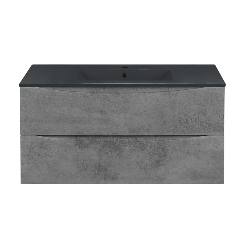 Тумба под раковину Vincea Mia VMC-2MC100BT 101х50х46 подвесная цвет серый - фото 5