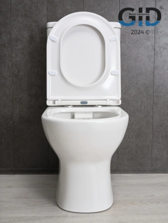 Унитаз напольный с бачком Gid Concavo Tn2123 (62243Y) белый с сиденьем микролифт безободковый