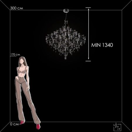 Люстра подвесная Loft It Mira 10259/1000 Silver Asfour