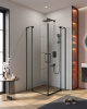 Душевой уголок Cezares SLIDER SLIDER-AH-2-90/100-100/110-C-NERO 90х100 стекло прозрачное профиль черный без поддона