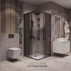 Душевой уголок Grossman Cosmo 300.K33.02.9090.21.10 90х90 стекло тонированное профиль черный без поддона