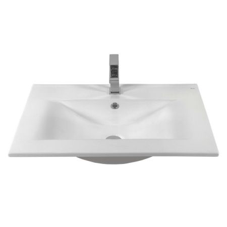 Раковина из сантехнического фарфора Bond Cube S05-700 70х50 встраиваемая цвет белый 1 отверстие под смеситель