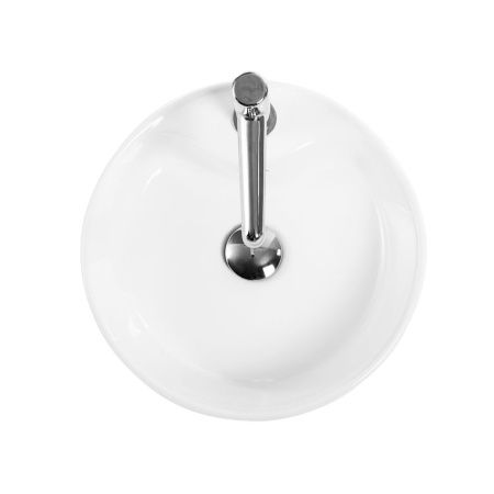 Раковина из сантехнического фаянса BelBagno BB1400 40х40 накладная цвет белый 1 отверстие под смеситель