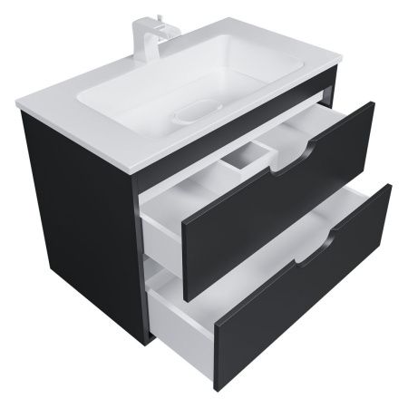 Тумба под раковину Uperwood Modul 2930205153 80х40 подвесная цвет черный