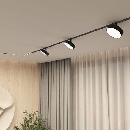 Трековый однофазный светильник Denkirs Smart Linear (Смарт Линеар) DK8070-BK