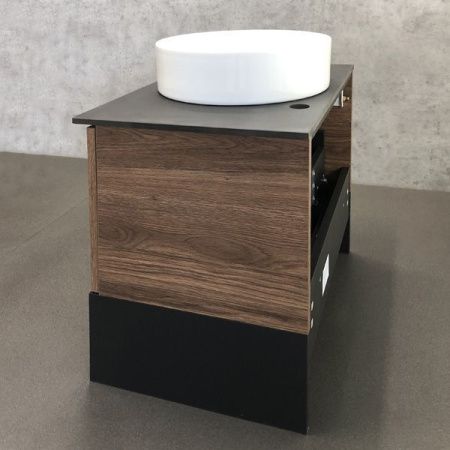 Тумба с раковиной Comforty Штутгарт 00-00001698CF 60х40 подвесная цвет коричневый