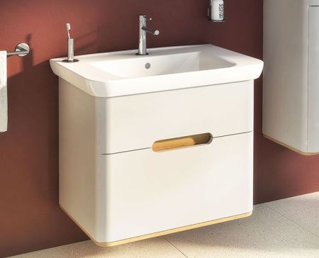 Тумба с раковиной Vitra Sento 60824 80х50 подвесная цвет белый