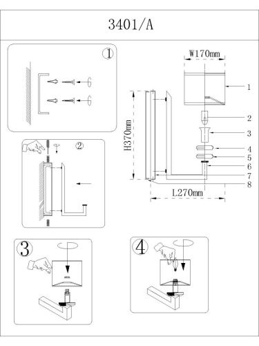 Бра Newport 3400 3401/A - фото 2