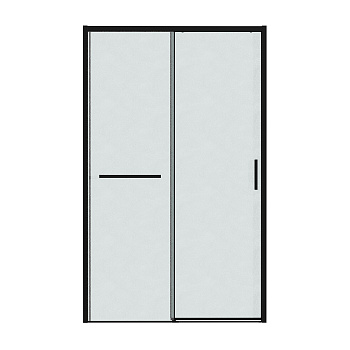 Душевая дверь Grossman Style 100.K33.05.130.21.02 130х195 стекло текстурное профиль черный матовый