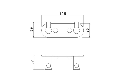 Крючок для ванны Aquatek ЕВРОПА AQ4102BG