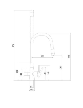 Смеситель для кухни Fmark FS1062-A01 на мойку хром