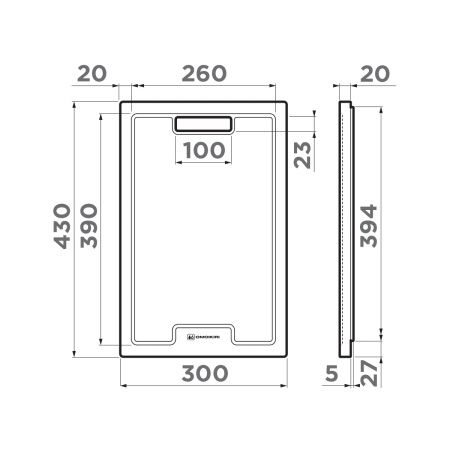 Разделочная доска Omoikiri CB-01-WOOD 4999005