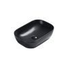 Раковина из сантехнического фарфора Vincea VBS-102MB 50х30 накладная цвет черный без отверстий под смеситель
