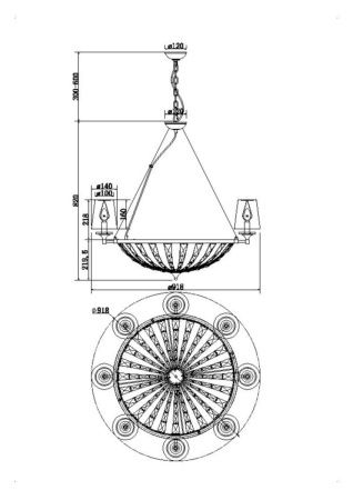 Люстра подвесная Maytoni Pantheon (Пантеон) H021PL-08CH