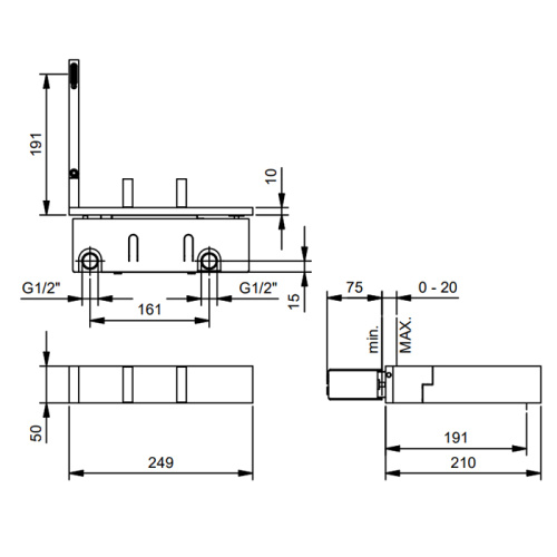 Внутренняя часть смесителя для раковины Fantini AK/25 44 00 T010A - фото 2