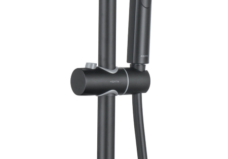 Душевая стойка Aquatek ВЕГА AQ2040MB настенная цвет черный матовый