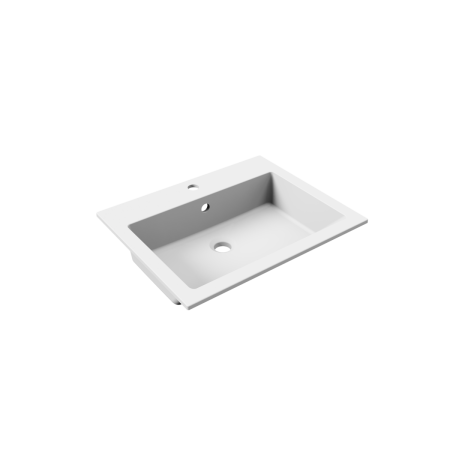 Раковина из искусственного камня Uperwood Megan 45481000000 60х50 полувстраиваемая цвет белый