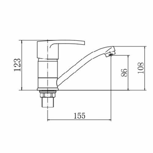 Смеситель для кухни Fashun A4565-2 на мойку хром - фото 3