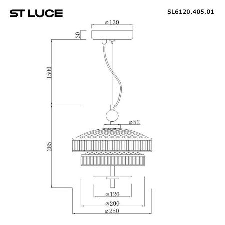Светильник подвесной ST Luce Oriental (Ориентал) SL6122.303.01