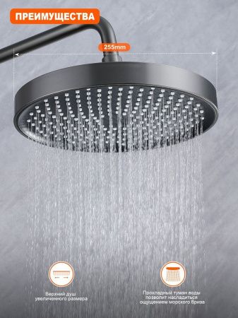 Душевая стойка ProHanss P61.24.09 настенная цвет серый