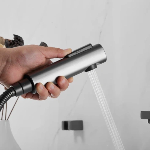 Смеситель Shevanik S8271T на раковину оружейная сталь - фото 4