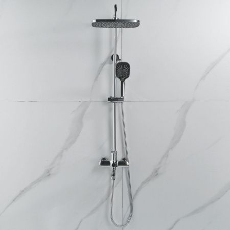 Душевая стойка Raffine F3685 настенная цвет хром