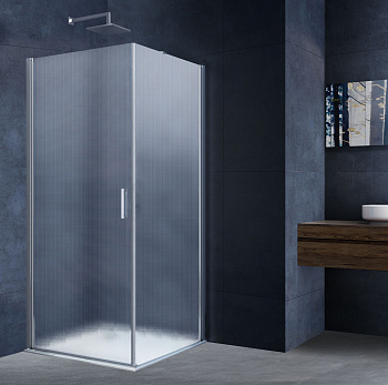 Душевой уголок Vincea Alpha VSR-3ALP9095MT 95х90 стекло текстурное профиль хром глянцевый без поддона