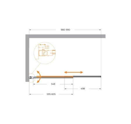Душевая шторка на ванну Cezares SLIDER SLIDER-VF-11-100/150-P-Cr 100х150 стекло рифленое профиль хром ориентация универсальная