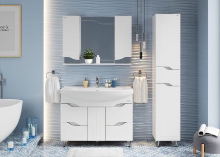 Шкаф-пенал Onika Веронэлла 403563 40х190 напольный цвет белый