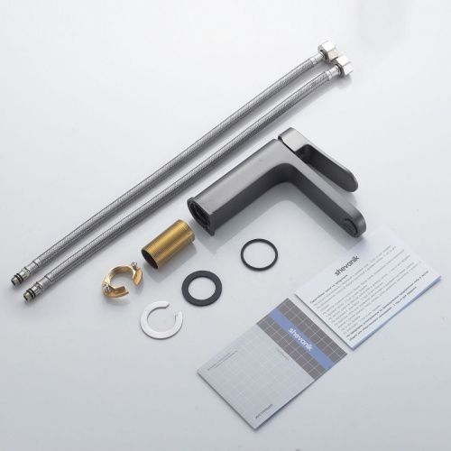 Смеситель Shevanik S4501T на раковину оружейная сталь - фото 4