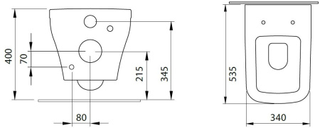 Чаша унитаза подвесная Allen Brau Infinity 4.21011.20 цвет белый без сиденья безободковая каскадный смыв