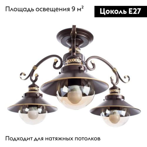 Люстра потолочная Arte Lamp Grazioso (Гразиосо) A4577PL-3CK - фото 2