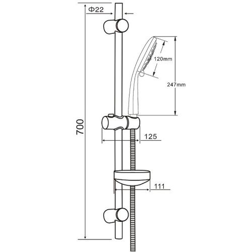 Душевой гарнитур Orange O-Shower OS706cr настенный  хром - фото 4