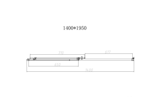 Душевая дверь Vincea Slim-N VDS-4SN140CLG 140х195 стекло прозрачное профиль золото брашированное - фото 5