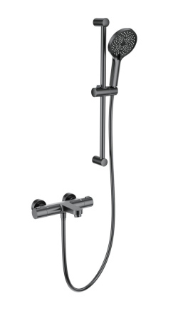 Душевой гарнитур со смесителем Wonzon & Woghand WW-C2018-A-BGG настенный графит