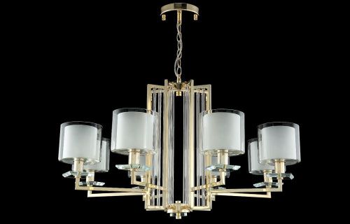 Люстра подвесная Crystal Lux Nicolas (Ницолас) NICOLAS SP-PL8 GOLD/WHITE - фото 3