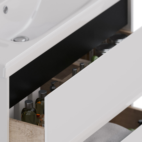 Тумба под раковину LeMark Combi LM03C100T-black 95,8х44,5х65 подвесная/напольная - фото 4