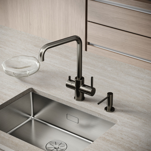 Смеситель для кухни Sancos Vela SC4013GG на мойку вороненая сталь - фото 3