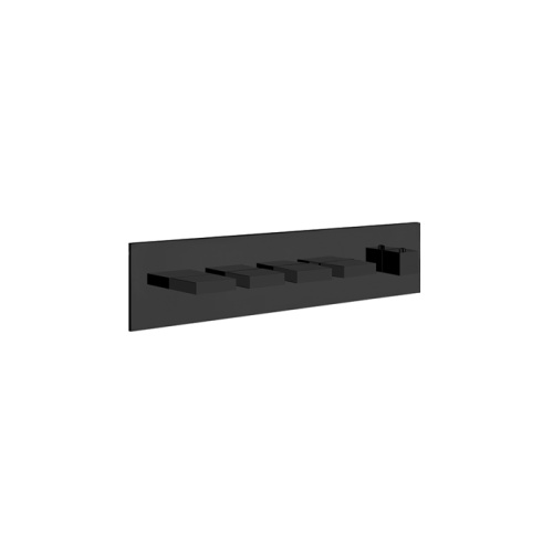 Смеситель для душа Gessi Rettangolo 43028#299 встраиваемый в стену черный с термостатом (внешняя часть) - фото 2