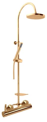 Душевая стойка Webert RI870105010 настенная цвет золото - фото 2