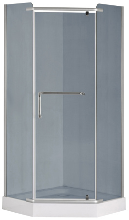 Душевой уголок Loranto CS-816S B 100 (GRAY) 100х100 стекло тонированное профиль сатин с поддоном
