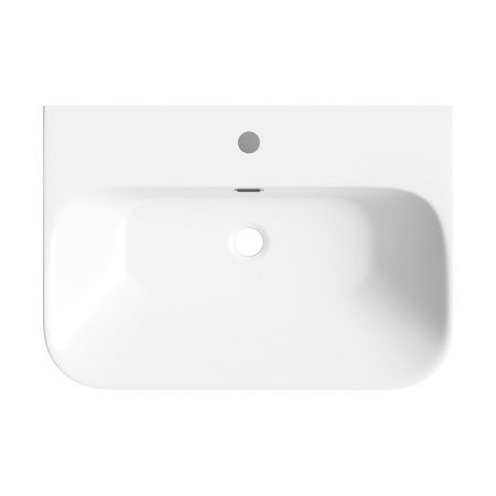 Раковина из сантехнического фарфора Wellsee Éclatant 2.0 151401000 70х50 накладная цвет белый 1 отверстие под смеситель