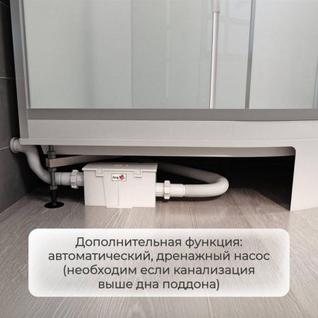 Душевая кабина AvaCan D D5090LED 90х90 четверть круга с крышей ориентация универсальная