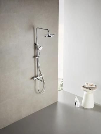 Душевая стойка Arrow AG3317SHU1CP настенная цвет хром с термостатом