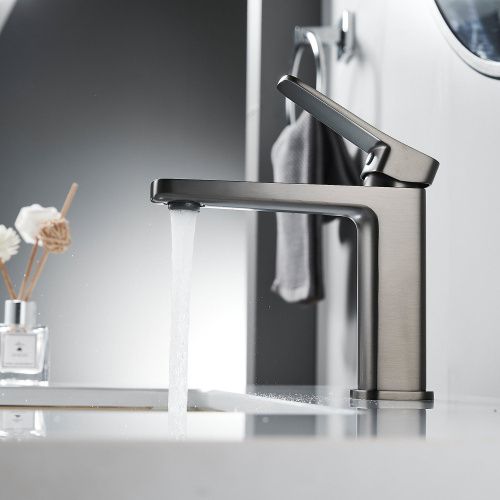 Смеситель Shevanik S9901T на раковину оружейная сталь - фото 4