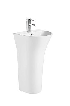 Раковина из сантехнического фарфора Cerutti SPA CT7832 50х40 напольная цвет белый 1 отверстие под смеситель