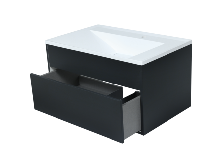 Тумба с раковиной Uperwood Lotus Premium 39340207461 80х50 цвет черный