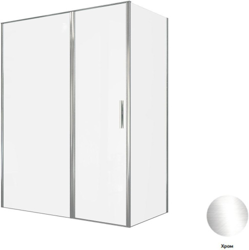 Душевой уголок Allen Brau Priority 3.31037.00 + 3.31040.00 160х80 стекло прозрачное профиль хром глянцевый без поддона - фото 5